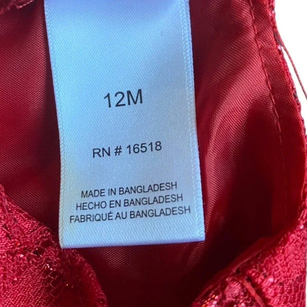 Youngland Baby beautiful red baby girl dress size 12 months - Picture 4 of 4